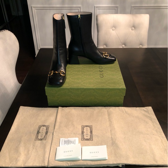 Gucci Shoes - ❌SOLD❌ GUCCI HORSEBIT HEEL ANKLE BOOTS - BLACK, SIZE EU 39/SIZE US 8 (NWT)
